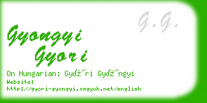 gyongyi gyori business card